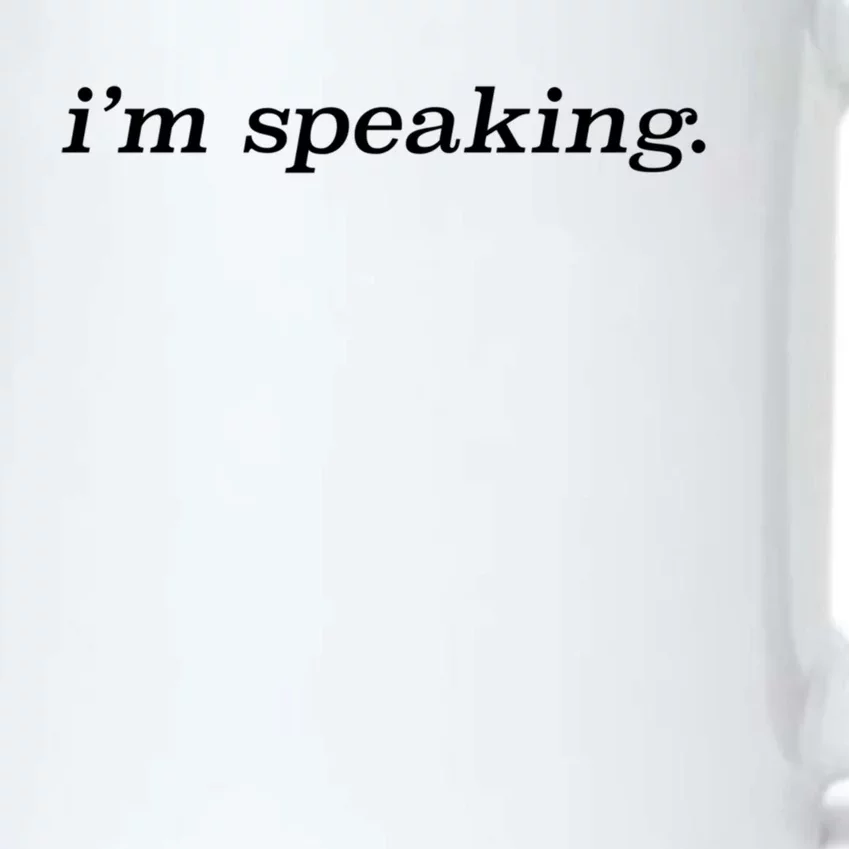 Kamala Harris IM Speaking Pro Biden Anti Trump Gift Black Color Changing Mug