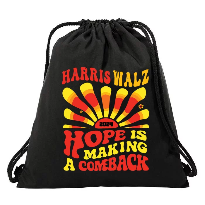 Kamala Hope Is Making A Comeback Groovy Drawstring Bag