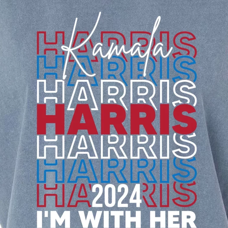 Kamala Harris IM With Her For President 2024 Gift Garment-Dyed Women's Muscle Tee