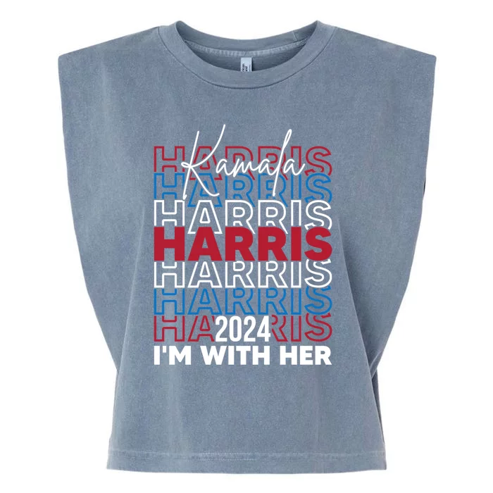 Kamala Harris IM With Her For President 2024 Gift Garment-Dyed Women's Muscle Tee