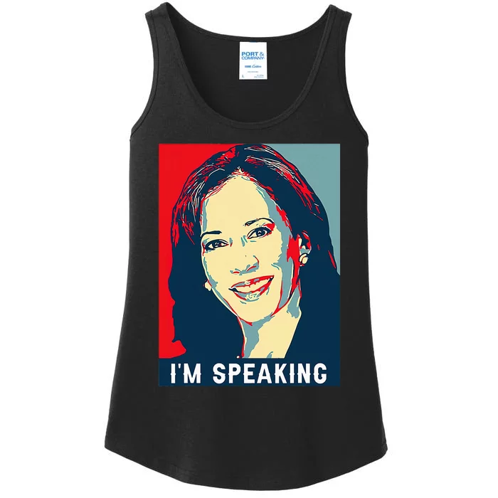 Kamala Harris IM Speaking Quote Joe Biden Ladies Essential Tank