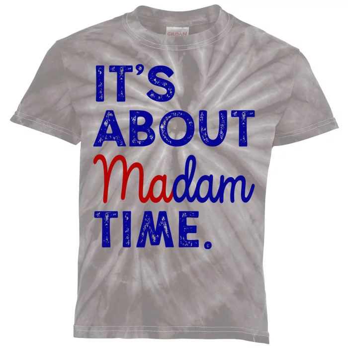 Kamala Harris Its About Madam Time 2024 Election Kids Tie-Dye T-Shirt