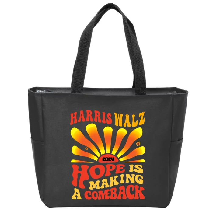 Kamala Hope Is Making A Comeback Groovy Zip Tote Bag