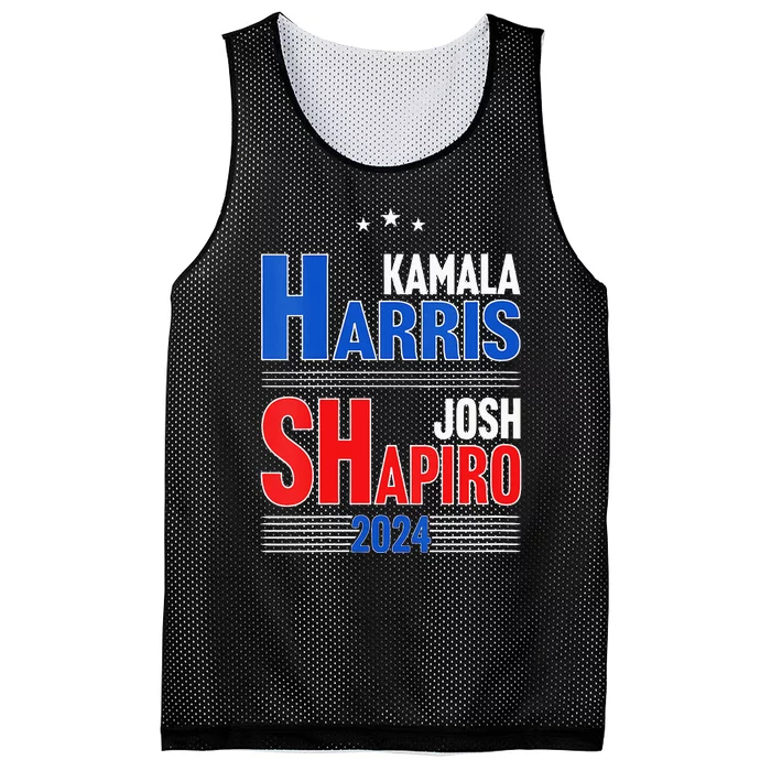 Kamala Harris Josh Shapiro 2024 Funny Harris Shapiro 24 Mesh Reversible Basketball Jersey Tank