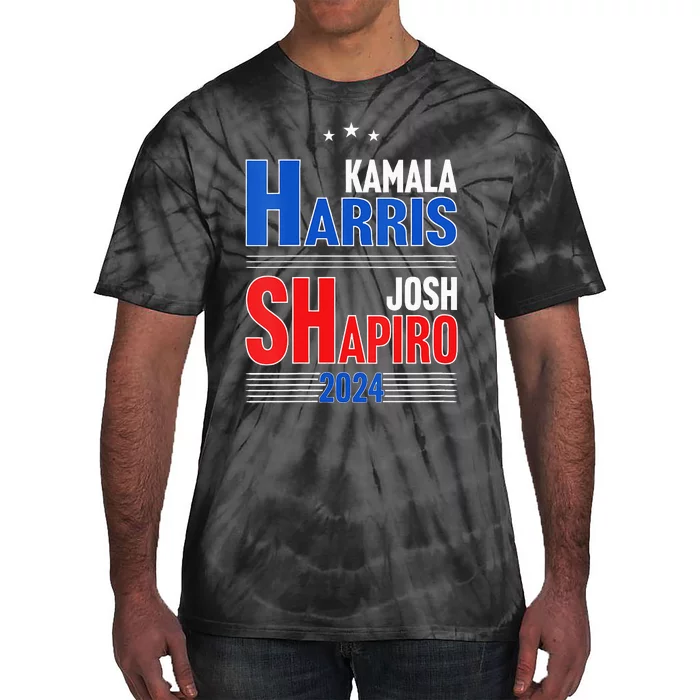 Kamala Harris Josh Shapiro 2024 Funny Harris Shapiro 24 Tie-Dye T-Shirt