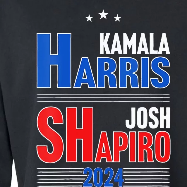 Kamala Harris Josh Shapiro 2024 Funny Harris Shapiro 24 Cropped Pullover Crew