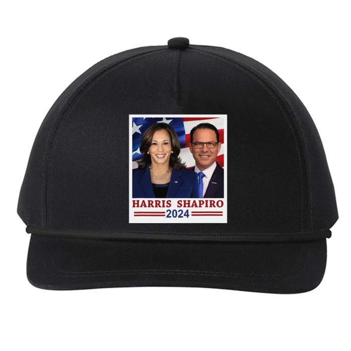 Kamala Harris Josh Shapiro 2024 President Campaign Vp Snapback Five-Panel Rope Hat