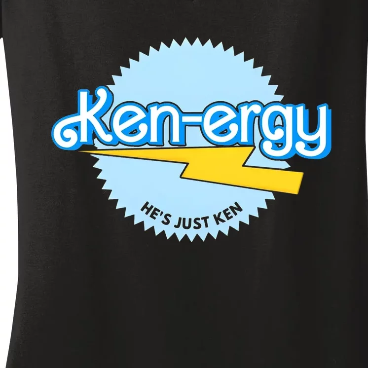 Kenergy Hes Just Ken Inspired By Barb!e Movie Kenergy Bar Bie Women's V-Neck T-Shirt