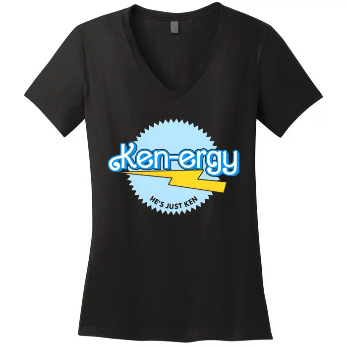 Kenergy Hes Just Ken Inspired By Barb!e Movie Kenergy Bar Bie Women's V-Neck T-Shirt