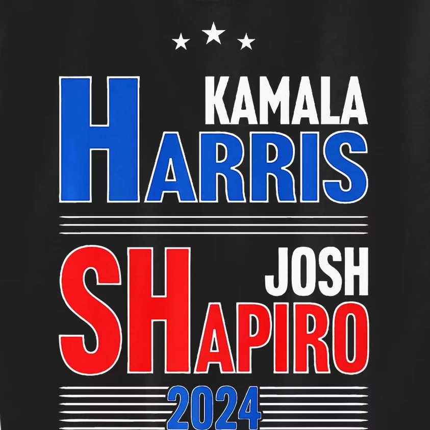 Kamala Harris Josh Shapiro 2024 Funny Harris Shapiro 24 Premium Kids Sweatshirt