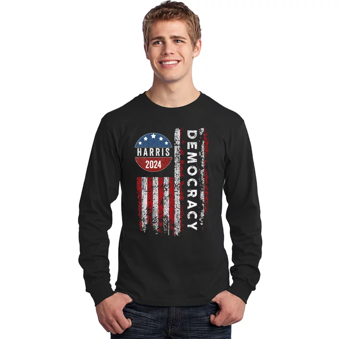 Kamala Harris Kamala 2024 Us Flag Democratic President Long Sleeve Shirt