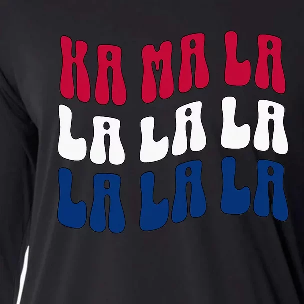 Kamala Harris Ka Ma La La La Christmas Carol Xmas President Cooling Performance Long Sleeve Crew