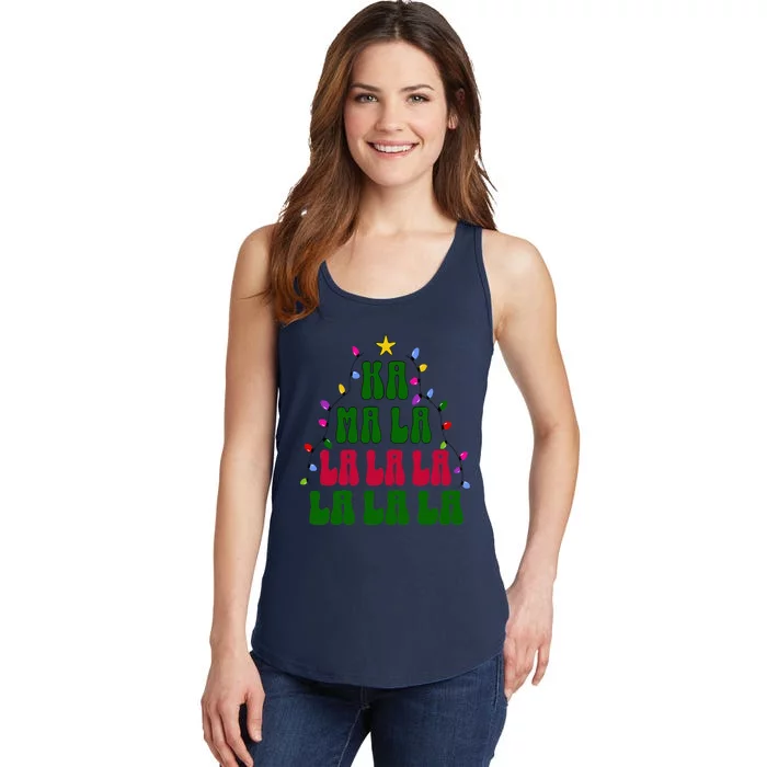 Kamala Harris Ka Ma La La La Christmas Tree Xmas Carol Ladies Essential Tank