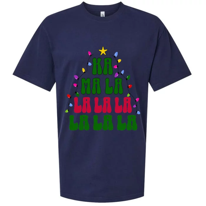 Kamala Harris Ka Ma La La La Christmas Tree Xmas Carol Sueded Cloud Jersey T-Shirt