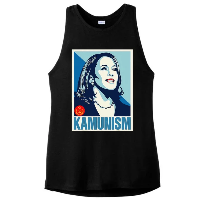 Kamala Harris Kamunism Kamala The Kommunist Communist 2024 Ladies Tri-Blend Wicking Tank