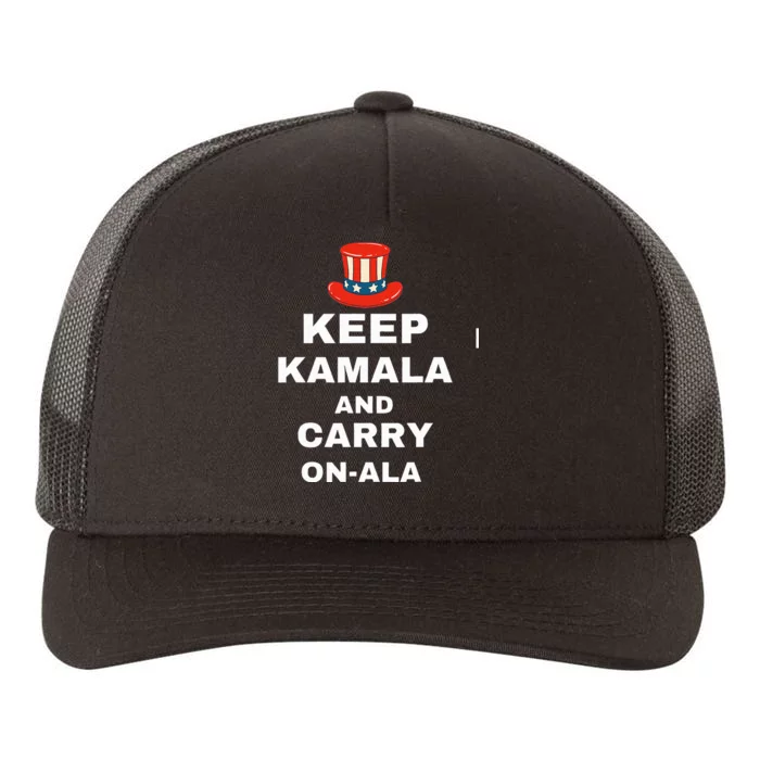 Kamala Harris Keep Kamala And Carry Onala Democrat Liberal Yupoong Adult 5-Panel Trucker Hat