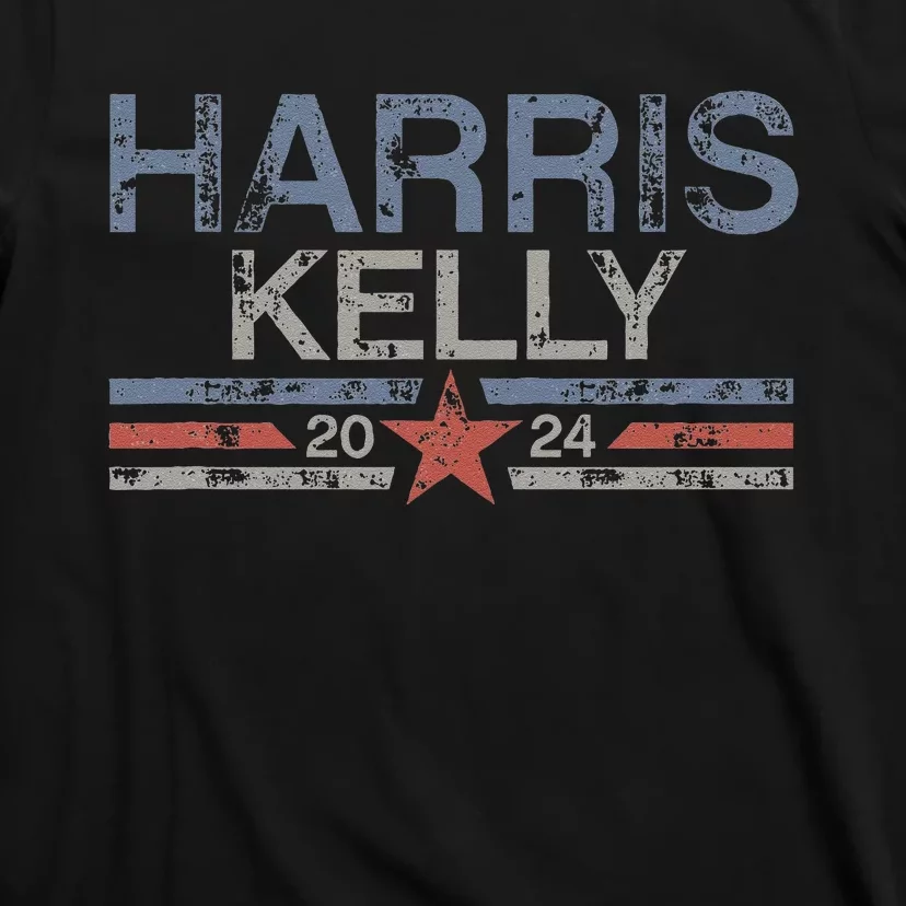 Kamala Harris Kelly 2024 Retro Grunge Harris Kelly 2024 T-Shirt