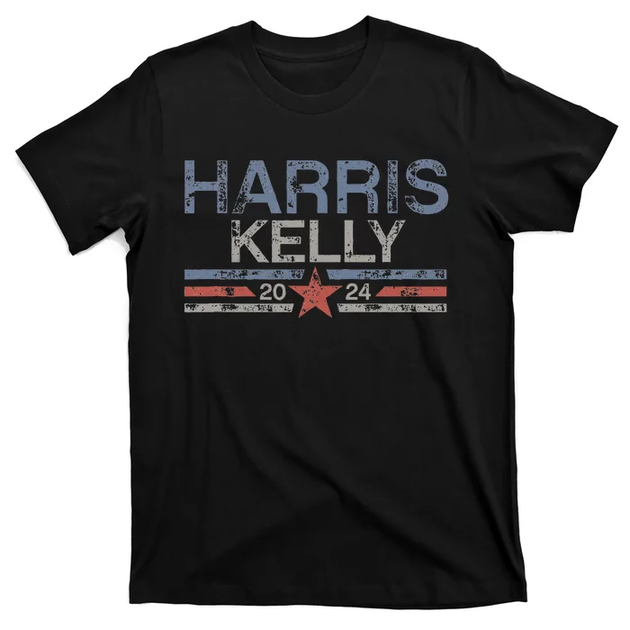 Kamala Harris Kelly 2024 Retro Grunge Harris Kelly 2024 T-Shirt