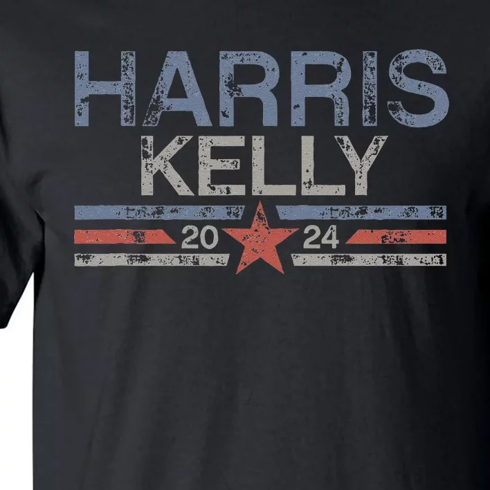 Kamala Harris Kelly 2024 Retro Grunge Harris Kelly 2024 Tall T-Shirt