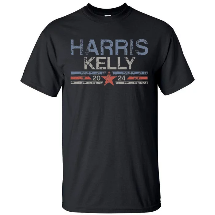 Kamala Harris Kelly 2024 Retro Grunge Harris Kelly 2024 Tall T-Shirt