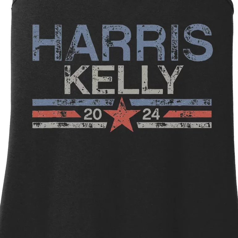 Kamala Harris Kelly 2024 Retro Grunge Harris Kelly 2024 Ladies Essential Tank