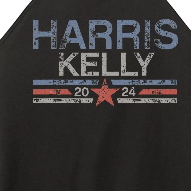 Kamala Harris Kelly 2024 Retro Grunge Harris Kelly 2024 Women’s Perfect Tri Rocker Tank