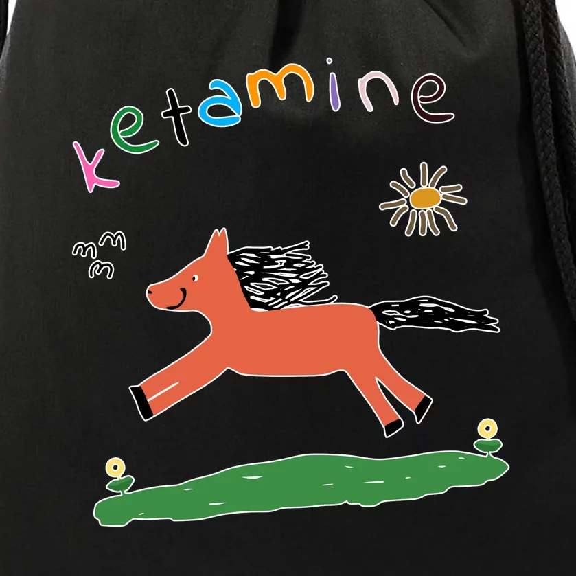 Ketamine Horse Drawstring Bag