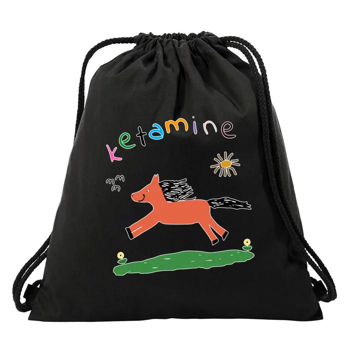 Ketamine Horse Drawstring Bag