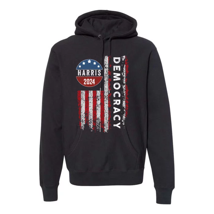 Kamala Harris Kamala 2024 Us Flag Democratic President Premium Hoodie