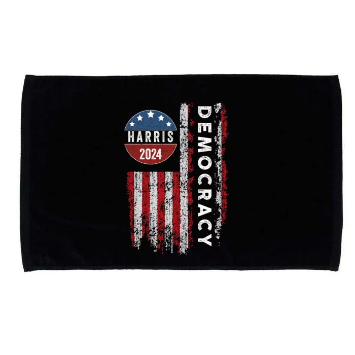 Kamala Harris Kamala 2024 Us Flag Democratic President Microfiber Hand Towel