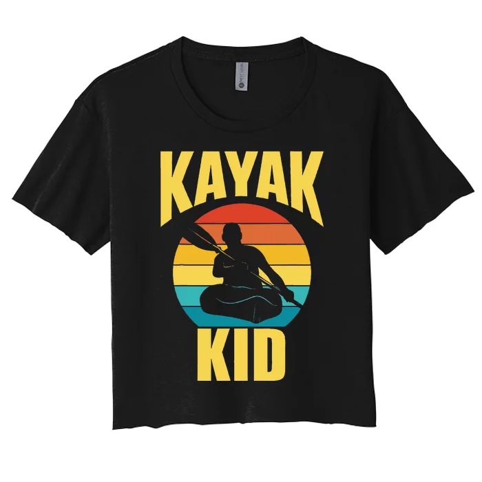 Kayak Hobby Kayakist Kayaking Kayaks Women's Crop Top Tee