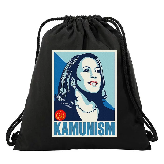 Kamala Harris Kamunism Kamala The Kommunist Communist 2024 Drawstring Bag