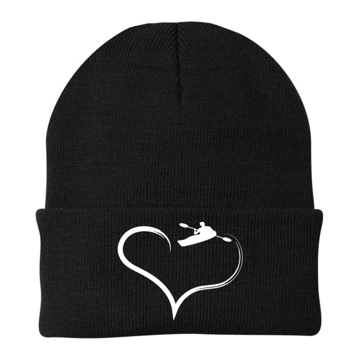 Kayaking Heart Kayak Gift Knit Cap Winter Beanie