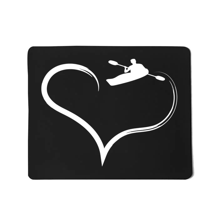 Kayaking Heart Kayak Gift Mousepad