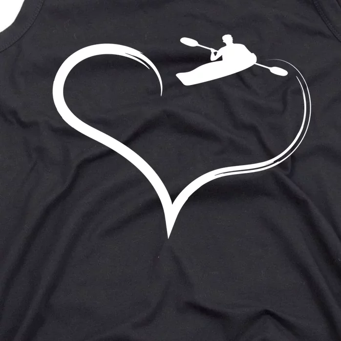 Kayaking Heart Kayak Gift Tank Top