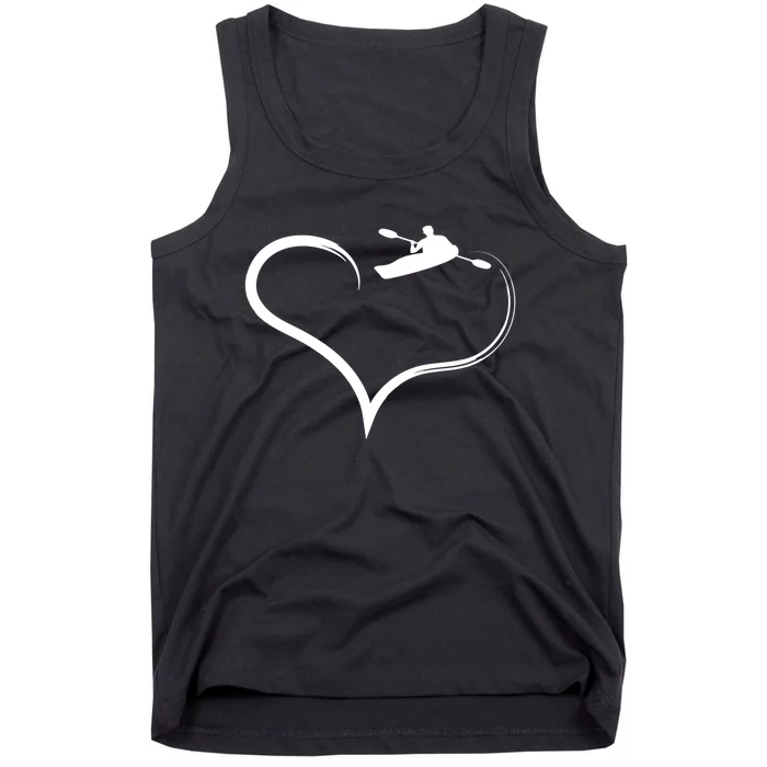 Kayaking Heart Kayak Gift Tank Top