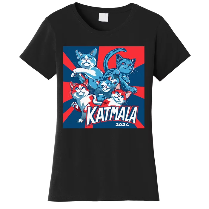 Kamala Harris Katmala Election Sneakers President Cat Lady Women's T-Shirt