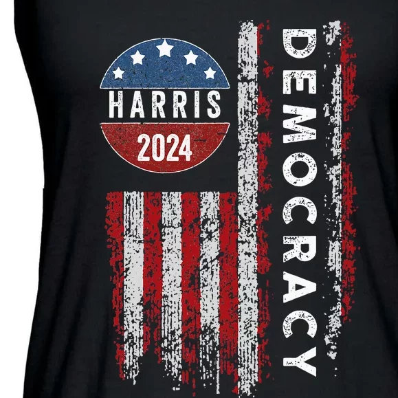 Kamala Harris Kamala 2024 Us Flag Democratic President Ladies Essential Flowy Tank