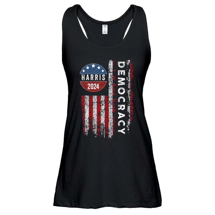 Kamala Harris Kamala 2024 Us Flag Democratic President Ladies Essential Flowy Tank