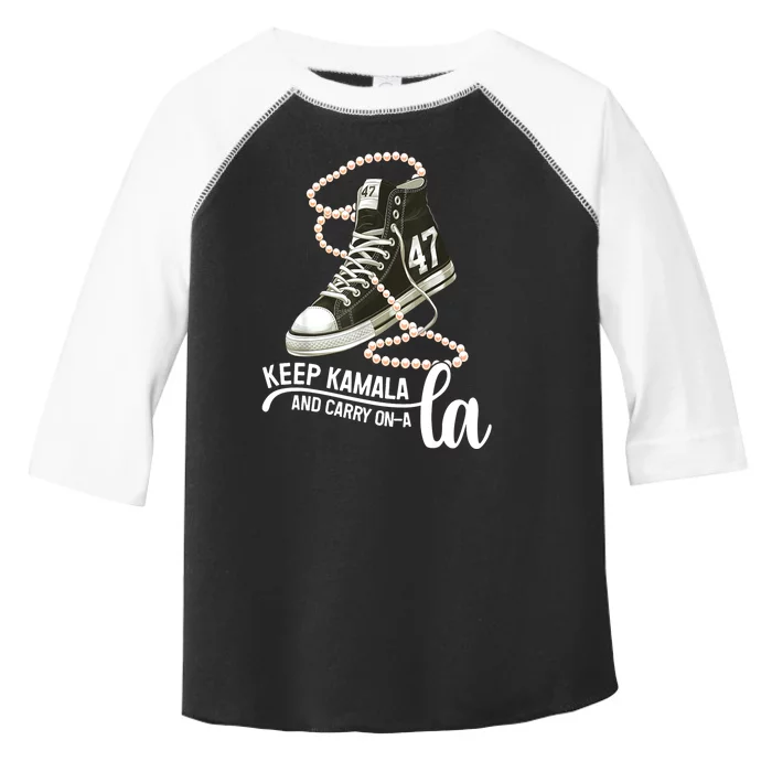 Kamala Harris Keep Kamala And Carry Onala President 2024 Gift Toddler Fine Jersey T-Shirt