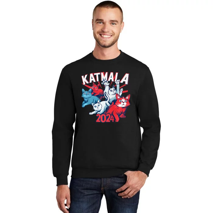 Kamala Harris Katmala Election Sneakers President Cat Lady Premium Tall Sweatshirt