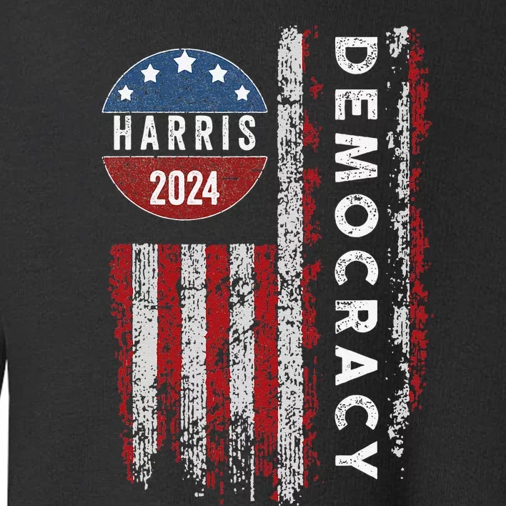 Kamala Harris Kamala 2024 Us Flag Democratic President Toddler Sweatshirt