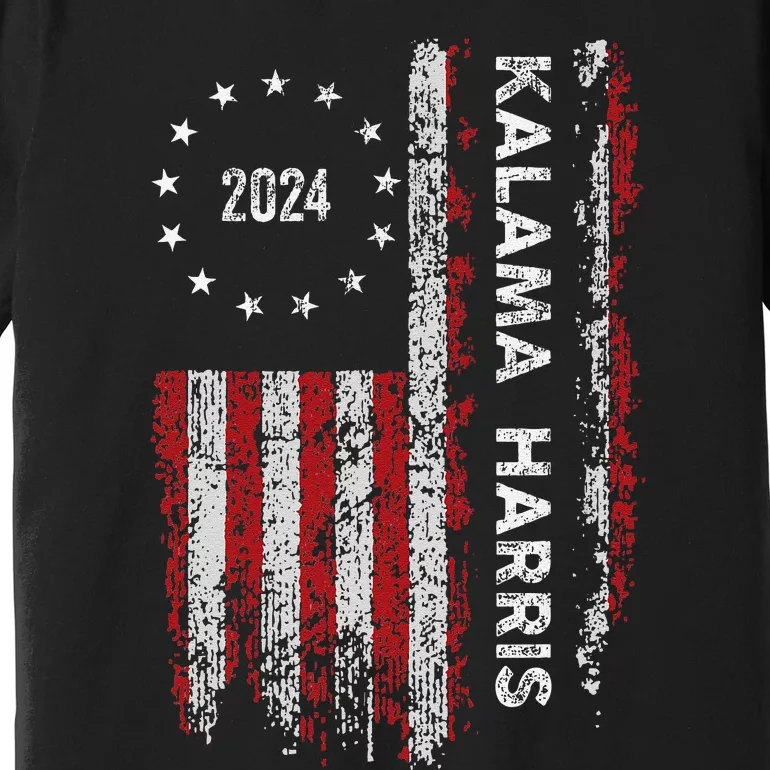 Kamala Harris Kamala 2024 Us Flag Democratic President Premium T-Shirt