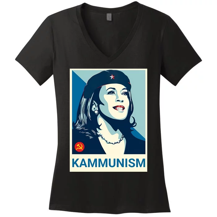 Kalama Harris Kammunism Women's V-Neck T-Shirt