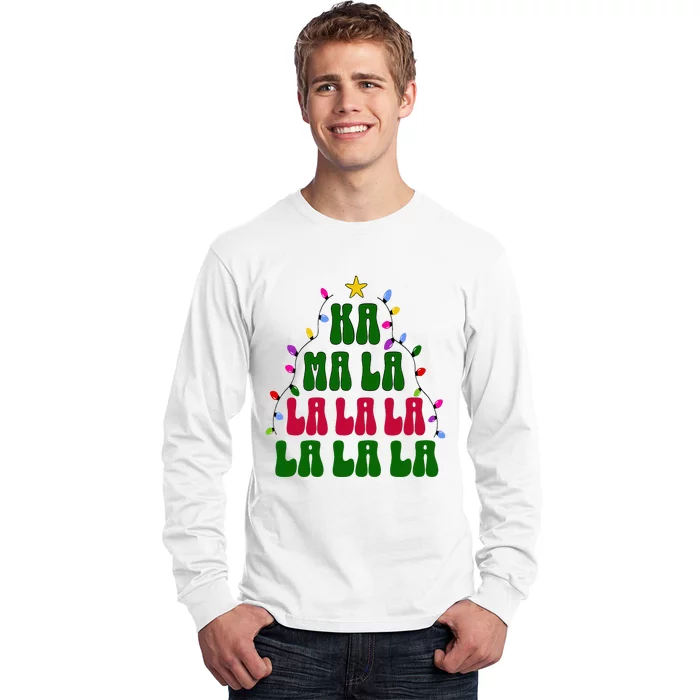 Kamala Harris Ka Ma La La La Christmas Tree Xmas Carol Long Sleeve Shirt