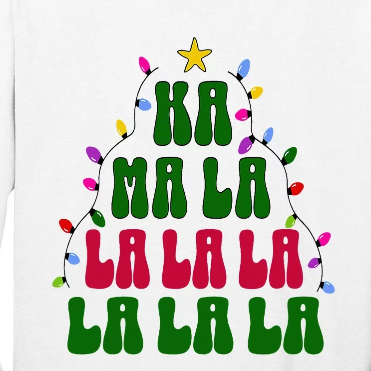 Kamala Harris Ka Ma La La La Christmas Tree Xmas Carol Long Sleeve Shirt