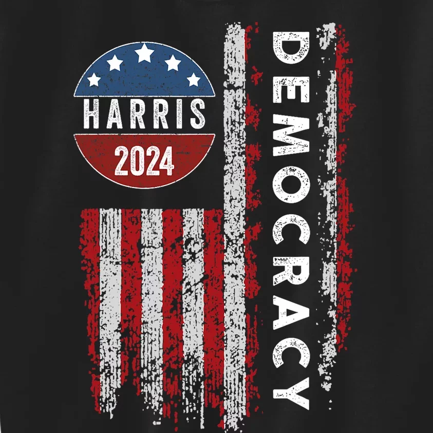 Kamala Harris Kamala 2024 Us Flag Democratic President Kids Sweatshirt