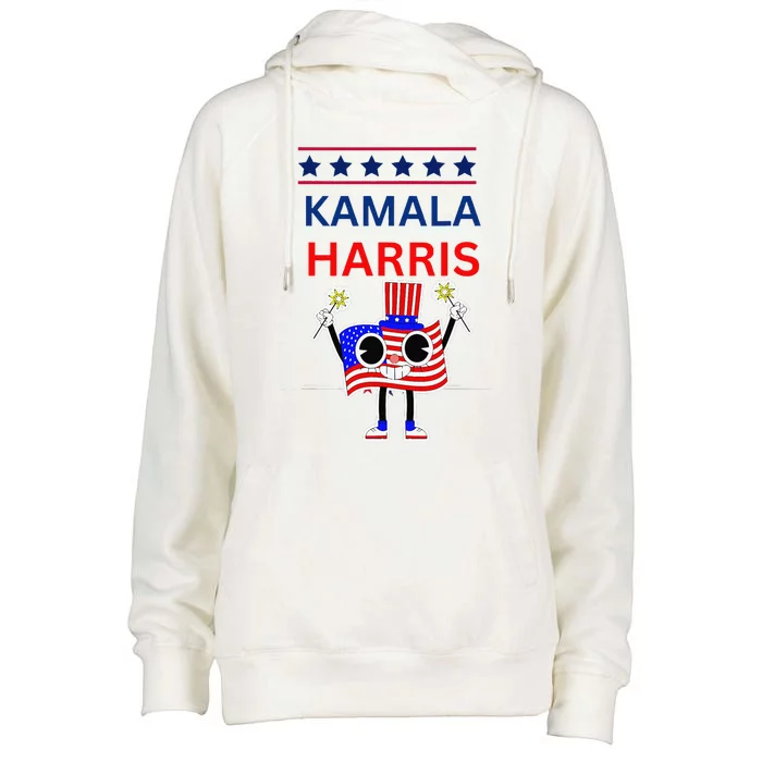 Kamala Harris Womens Funnel Neck Pullover Hood