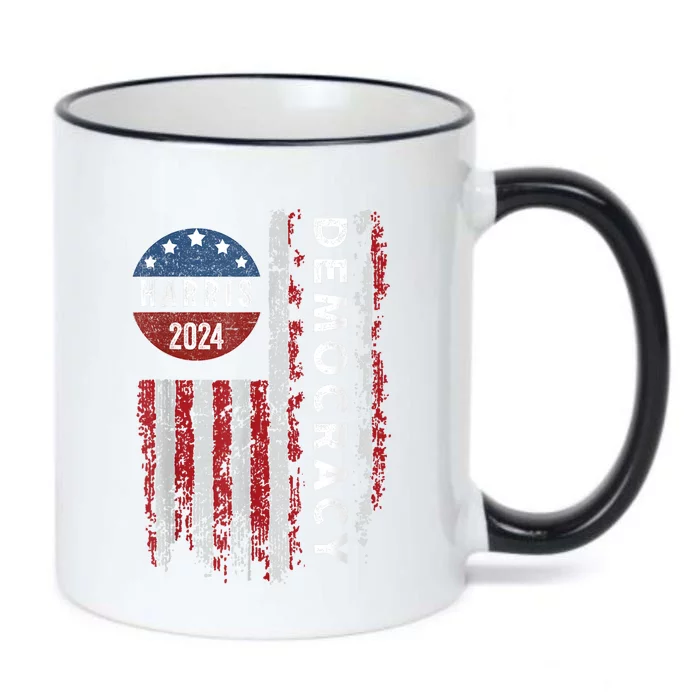 Kamala Harris Kamala 2024 Us Flag Democratic President Black Color Changing Mug