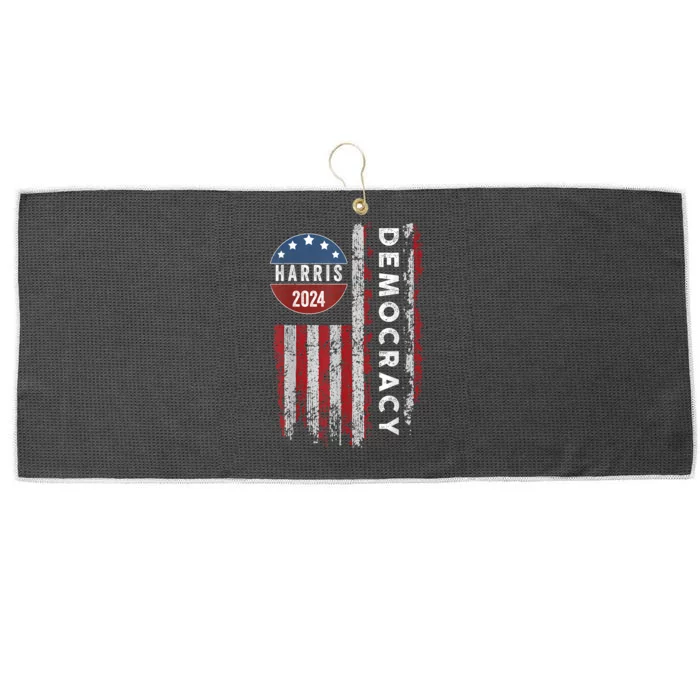 Kamala Harris Kamala 2024 Us Flag Democratic President Large Microfiber Waffle Golf Towel